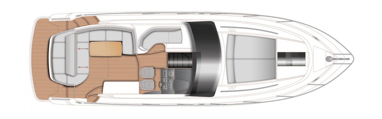 v40 main deck optional sunbed